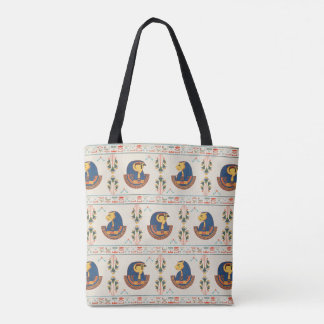Bolsa Tote Porão bege ornamental egípcio