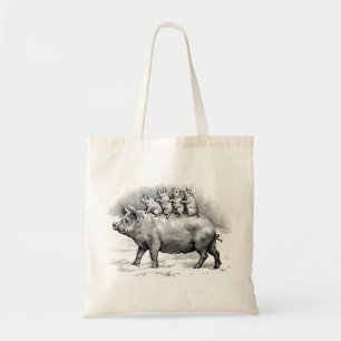 Bolsa Tote Porco com leitão