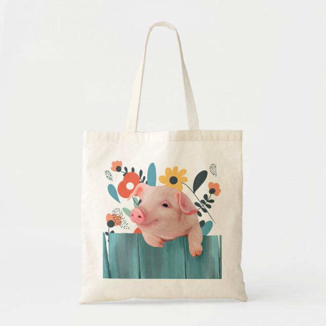 Bolsa Tote Porco de Bebê Amigável | Bebê-Cujo (Frente)