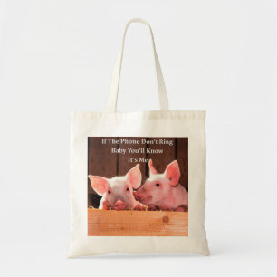 Bolsa Tote Porco engraçado Memes com provérbios e citaçõe