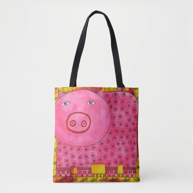Bolsa Tote Porco Padrão (Frente)