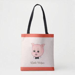 Bolsa Tote Porco Pequeno Fofo