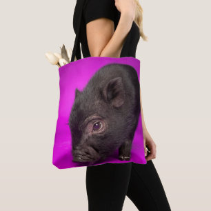 Bolsa Tote Porco preto do bebê