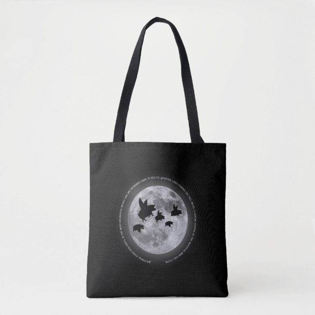 Bolsa Tote Porcos Voadores Noturnos (Frente)
