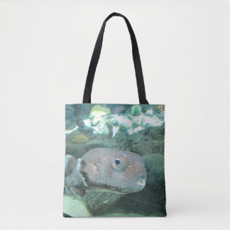 Bolsa Tote Porcupine Fish Close