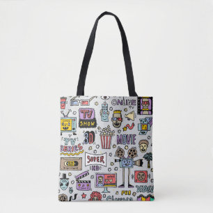 Bolsa Tote Porodles da série TV: Engraçado Vintage Set.