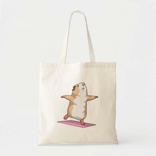 Bolsa Tote Porquinho-da-índia Ioga Meditação Fitness (Frente)
