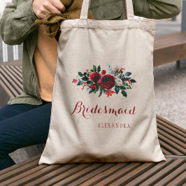 Bolsa Tote Porta-casamento no inverno de pénia vermelha