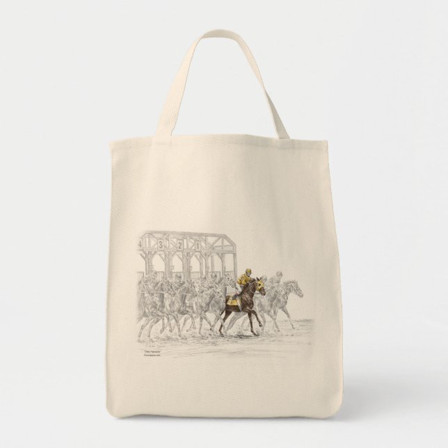 Bolsa Tote Porta de Início da Corrida de Cavalo (Frente)