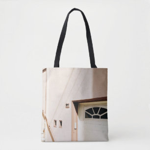 BOLSA TOTE PORTA DE MADEIRA BRANCA FECHADA