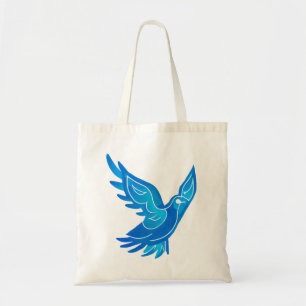 Bolsa Tote Porta de Paz Azul e Branco