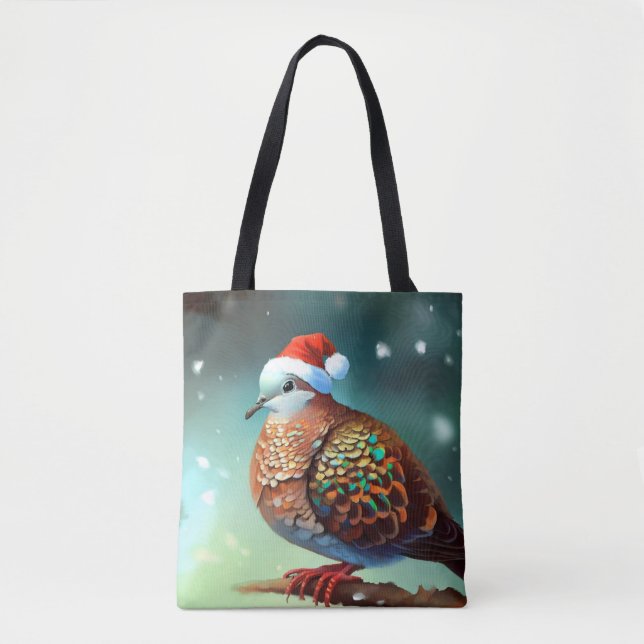 Bolsa Tote Porta de Tartaruga de Natal 3 (Frente)