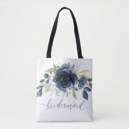 Bolsa Tote Porta-Festa de casamento Marinho Azul-Prata