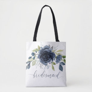 Bolsa Tote Porta-Festa de casamento Marinho Azul-Prata