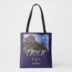 Bolsa Tote Porta Nigra em Trier vintage Moselle Souvenir