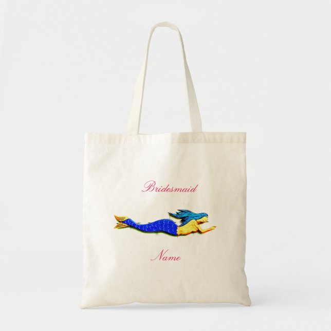 Bolsa Tote Porta-sereia de cauda-azul (Frente)