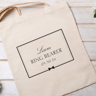 Bolsa Tote Portador de Toque Simples de Bowtie Simples Person