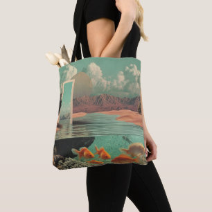 Bolsa Tote Portal Surrealista no Deserto com Submersão