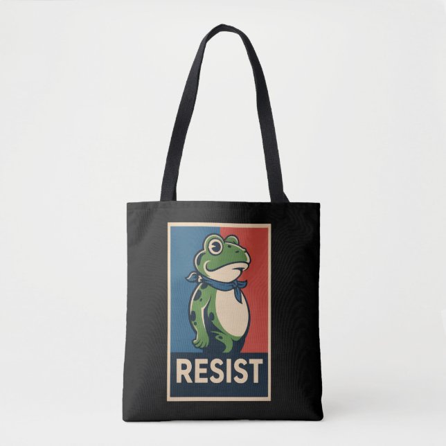 Bolsa Tote Portland Frog Protest Anti Ice Resistance I Stand  (Frente)