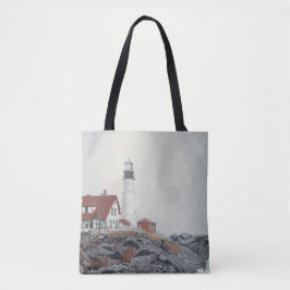 Bolsa Tote Portland Head Light in Fog