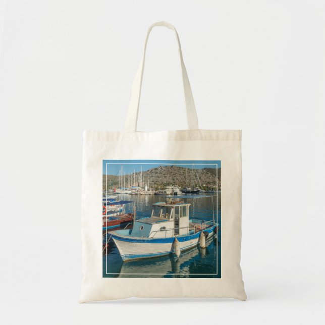 Bolsa Tote Porto de Bozburun perto de Marmaris, Turquia (Frente)