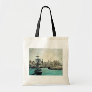 Bolsa Tote Porto em Calais por Manet, Arte Impressionista Ant