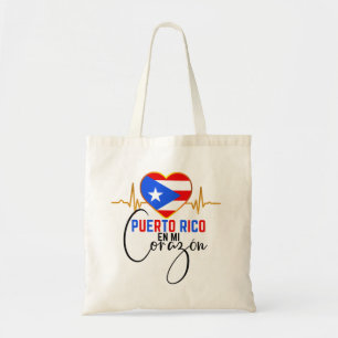 Bolsa Tote Porto Rico en mi Corazon Puerto Rican Pride