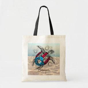 Bolsa Tote Porto Rico Turtle Flag