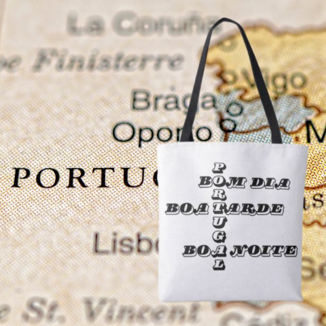Bolsa Tote Portugal Bom Dia Boa Tarde Boa Noite Bag (Criador carregado)