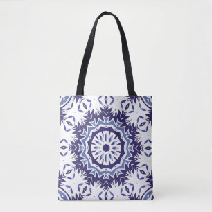 Bolsa Tote Portuguese ornamental azulejo ceramic. Minimal des