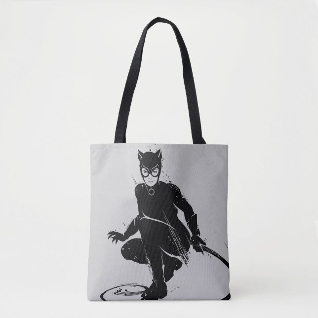 Bolsa Tote Pose de Pincel da Mulher-Gato (Frente)