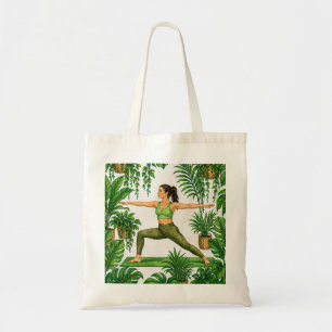 Bolsa Tote Pose de Yoga Tropical da Guerreira