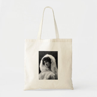 Bolsa Tote pose estilo cameo de senhora vitoriana