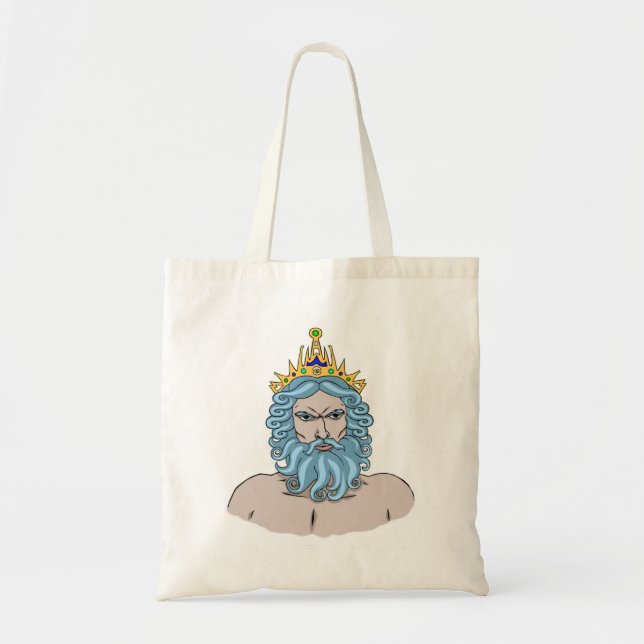 Bolsa Tote Poseidon - Deus grego do mar (Frente)