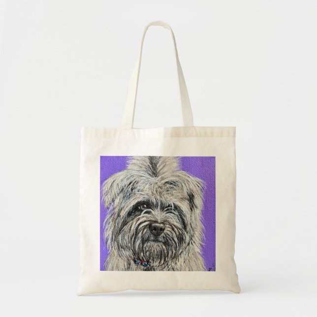 Bolsa Tote Posicione a pintura de Terrier do Cairn (Frente)