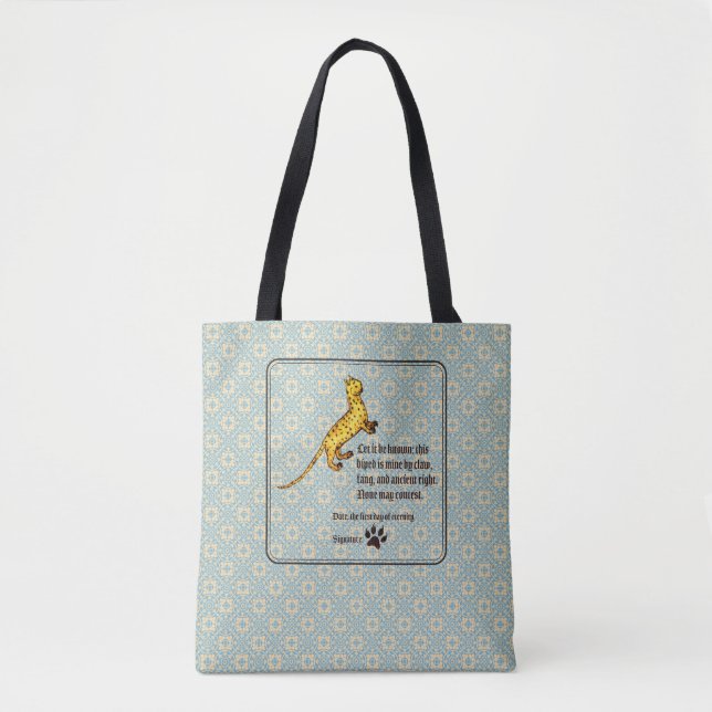 Bolsa Tote Posse de Gatos Medieval (Frente)