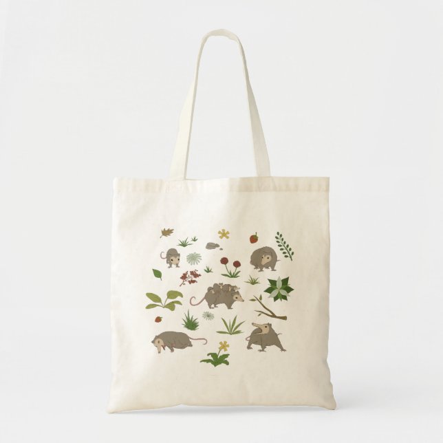 Bolsa Tote Possíveis em um Campo de Berry em Branco (Frente)