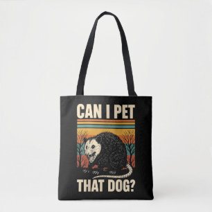 Bolsa Tote Posso Fazer Carinho Nesse Cachorro Gambá Design de