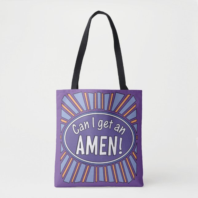 Bolsa Tote Posso pegar uma AMEN? (Frente)