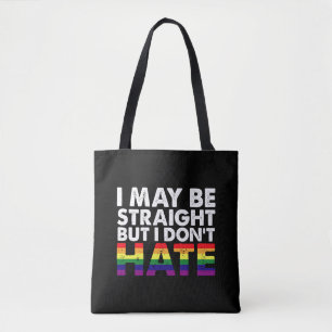 Bolsa Tote Posso ser hétero, mas não odeio LGBT Gay