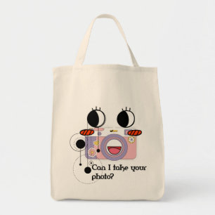 Bolsa Tote Posso tirar sua foto? Arte de câmara