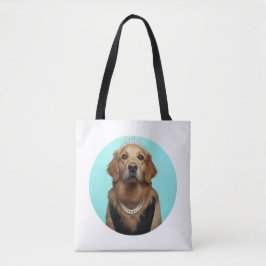 Bolsa Tote Pôster Clássico de Café da Manhã Chic com Golden R