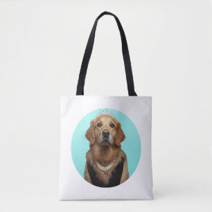 Bolsa Tote Pôster Clássico de Café da Manhã Chic com Golden R