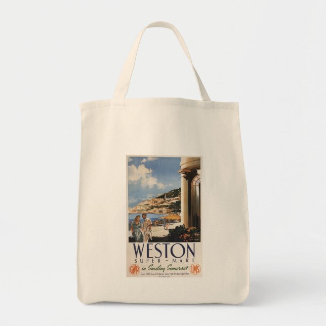 Bolsa Tote Poster da via férrea do casal (Frente)