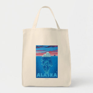 Bolsa Tote Poster das viagens vintage de AlaskaIceberg