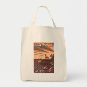 Bolsa Tote Poster das viagens vintage do farol da estufa de