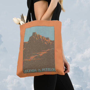 Bolsa Tote Poster das viagens vintage, povoados indígenos de