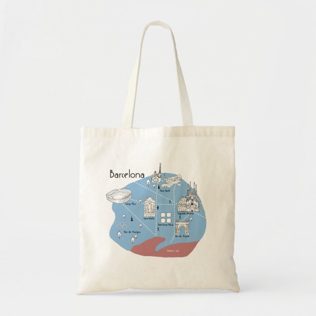 Bolsa Tote Poster de Barcelona - original (Frente)