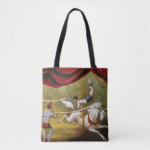 Bolsa Tote Poster de Circo Mostrando Acrobat Executando Em Ca