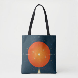 Bolsa Tote Poster de relógio atômico de espaço profundo, vers